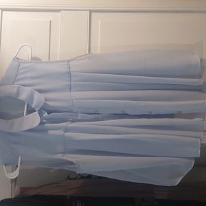 Sheer Blue Sleveless Top